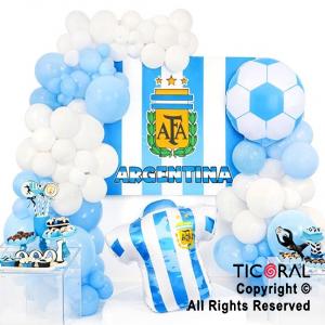 SET DE GLOBOS ARCO XL FELIZ CUMPLEA�OS ARGENTINA AFA XYL 67 UNIDADES
